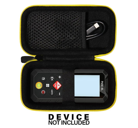 Hella Rugged Carrying Case For Laser Measure Tools with mesh sleeve and elastic strap, compact and protective