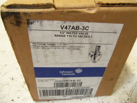 High Performance Temperature Actuated Modulating Valve Control V47AB3C For Water Recirculation Systems in packaging with specifications.