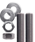 Beefy 304 Stainless Steel Threaded Rod 1 Inch Diameter 36 Inch Length 1 8 UNC Coarse Threads All Thread Rods 2 Pack With Nuts And Washers