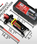 2 Ton Hydraulic Trolley Floor Jack For Home Garage And Shop, Heavy Duty Lift With Blow Mold Storage Case alongside measuring guide