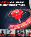 Dial showing magnetic resistance adjustment levels for Magnetic Resistance Stationary Bike For Home Use With App Sync.