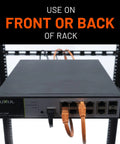 Rack Cable Management Kit With 1U Tie Bars, 24 Zip Ties, 8 Cage Nuts And 8 Screws For 19 Inch Open Frame Racks Enclosures in use