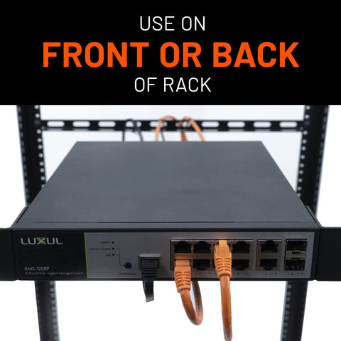 Rack Cable Management Kit With 1U Tie Bars, 24 Zip Ties, 8 Cage Nuts And 8 Screws For 19 Inch Open Frame Racks Enclosures in use