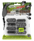 Hella Durable Marine Grade Berber Furniture Slider Socks With Uv Shielded Clear Sheath For Medium Rectangular Legs 8 Pack in packaging.