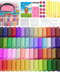 Colorful Polymer Clay Starter Kit With 60 Colors For Kids And Artists, Non Sticky Oven Bake Modeling Clay, Includes Sculpting Tools