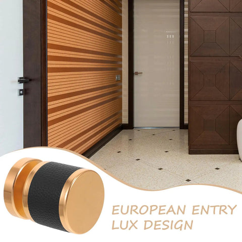 Built Tough Single Sided Hidden Deadbolt Lock With Classic Ball Handles For Serious Privacy And Hassle Free Setup On Quiet Study Doors And Home Office Rooms close-up on stylish European ball handle and modern interior door.