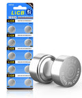 Ready To Rock 10 Pack LR44 AG13 357 SR44 A76 1.5V Alkaline Button Coin Cell Batteries For Calculators Toys Clocks And Watches, batteries on card.