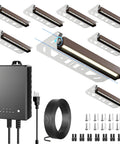 Dope LED Retaining Wall Lighting Kit With 12V Low Voltage Transformer 65Ft Wire 8 Pack Waterproof Hardscape Lights for Patio Steps Decks