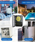 Top Shelf Mechanical Timer Switch DPST 208 To 277 Volt for outdoor lighting, pool pumps, ventilation, and water heaters.