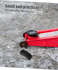 2 Pack Rubber Jack Pad Set For Car Jacks And Jack Stands Pro Grade Heavy Duty Lifting Blocks on icy ground with red jack