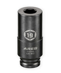 19mm Harmonic Balancer Socket for Honda, 1/2 Inch Drive, Deep Counter Weighted Design, Chrome Molybdenum Steel