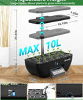 Dope Indoor Hydroponics Growth System Kit With 17 Pods, 102 28W full-spectrum grow lights, 10L reservoir, adjustable height shown