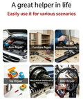 Image showing various repair scenarios including auto repair, furniture repair, home disassembly, toy repair, and bike repair.