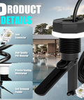 Flow Switch Replacement For Hayward Salt Systems And Salt Cells With 15 Ft Cable Compatible With GLX-FLO-RP, GLX-FLO-HP, And OPT-FS A Top-Notch Aqua Rite Goldline Upgrade For Reliable Home Spa And Pool Water Flow. black PVC flow switch with 15 ft cable, jack connector, threaded fitting