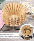 Disposable Coffee Filters For 1 To 4 Cup Basket Makers, Natural Brown Unbleached, 100 Count Pack, Fits Small Basket Style