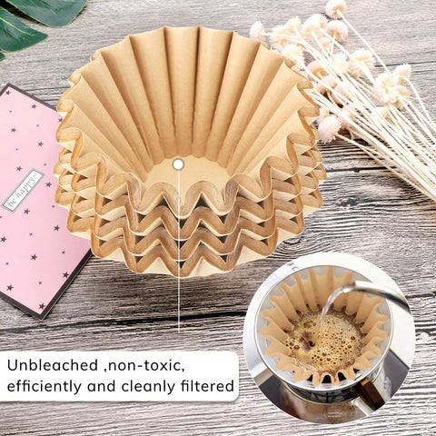 Disposable Coffee Filters For 1 To 4 Cup Basket Makers, Natural Brown Unbleached, 100 Count Pack, Fits Small Basket Style