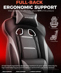Big And Tall Gaming Chair For Adults With 350 Lb Capacity, ergonomic high back lumbar support, sky gray comfort