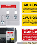 Generator Interlock Kit for Square D QO or Homeline Panels 150 Amp to 200 Amp with safety labels and drill bit