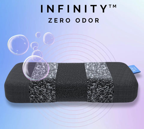 Infinity Sponge Odor Resistant And Heat Resistant Silver Fiber Kitchen Cleaning Tool with bubbles