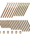 51 Piece Furniture Connector Bolt Kit With Copper Alloy Screws And Nuts Built Tough And Impact Resistant Fasteners, golden hex socket heads