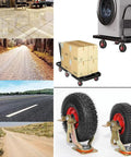 Heavy Duty Rubber Caster With 450 Pounds Load Capacity For Industrial Jobs Featuring Hella Smooth Shock Absorbing Inflatable Wheels.