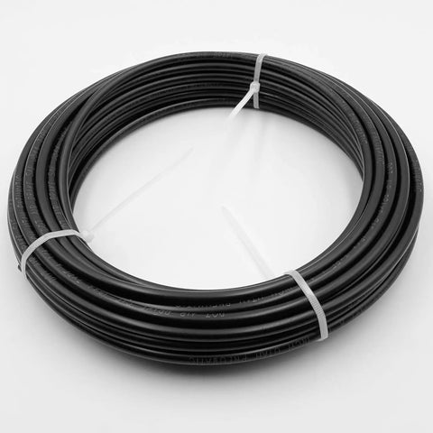 Heavy Duty One Quarter Inch DOT SAE J844 PA12 Nylon Air Line Tubing 50 Foot Black Pneumatic Hose For High Pressure Use
