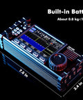 High-Performance SDR HF Transceiver With 50 MHz Coverage Full Mode Operation Built-In Battery And Auto Antenna Tuner 24-Bit Sampling Rugged Ham Radio Rig shown with dimensions 7.0x3.4x1.9 inches
