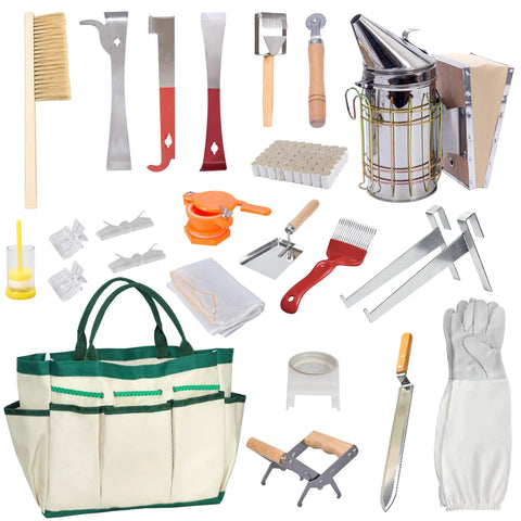 10 Frame Beehive Starter Kit With Beeswax Dipped Deep Brood Box And Full Beekeeping Supplies Tool Set Bee Suit For Beginners