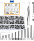 Beefy M3 Hex Socket Head Cap Screws With Nuts And Nut Assortment Kit In Stainless Steel 1110 Piece Hardware Set