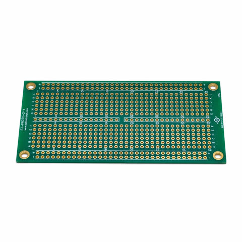 Double Sided ENIG Protoboard Solderable Breadboard For DIY Prototyping 2 By 4 Inch FR4 Board With One Tenth Inch Pitch Through Hole Grid