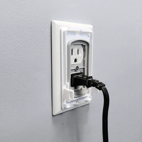 Kid Safe Outlet Covers 2 Pack Keeps Wall Sockets Covered While In Use And Prevents Curious Toddler Hands From Getting Shocked While Electronics Stay Plugged In With Easy Twist On CK030