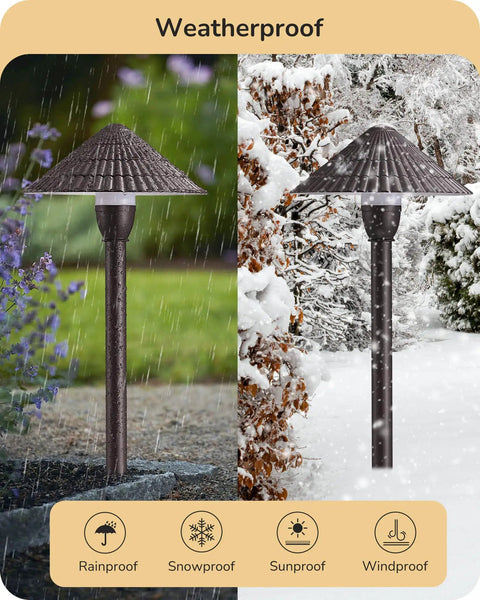 5CCT Low Voltage Pathway Lights 12V 3W 160LM Aluminum Waterproof Outdoor Landscape Lights For Yard Garden Walkway No Fuss Install All Weather