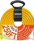 Outdoor 250 Ft Waterproof Extension Cord 12 Gauge 3 Conductor Heavy Duty With Lighted End Tough As Nails Cold Resistant