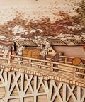 Dope Ukiyoe Art Kit With Japanese Sliced Wood Collage Materials For Kiharie Sanjyo Ohashi In Kyoto Inspired By Hiroshige A4 Kit
