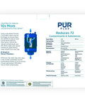 Faucet Mount Replacement Filter 5 Pack packaging shows features and contaminants reduced by filter.