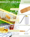 Set Of 3 Uncapping Needle Rollers For Honey Extraction Beekeeping Gear With Cleaning Brush, Easy Beehive Uncapping Roller Kit