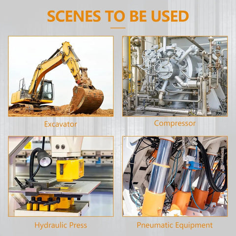 Rugged Beefed Up Hydraulic Pressure Test Kit With Excavators, Compressors, Hydraulic Presses, Pneumatic Equipment Use