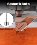 Drag Knife Cutter For CNC Router With 1 Eighth Inch Shank And Dual Bearings, cutting leather with smooth edge precision.