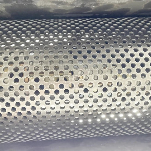 Close-up of sieve component in Industrial Grade Plastic Shredder And Grinder Crusher For Bottles Barrels Wood And Nylon