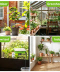 Solar Powered WiFi Drip Irrigation System With Moisture Sensor Smart IoT Garden Watering Controller App Enabled Scheduling Solar Charging Bundle Combo Pack For Easy Plant Care And Low Maintenance in outdoor, greenhouse, grow tent, and indoor setups