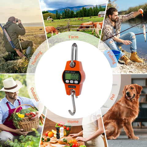 Heavy Duty 660Lb Digital Crane Scale Rock Solid Handheld Hanging Weight Meter Slick Backlit Lcd Display Built Tough Compact Portable For Garage Farm Weekend Real Deal Gear