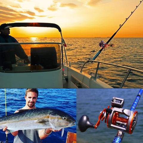 Line Counter Trolling Reel With Conventional Level Wind For Saltwater Fishing Beeffy? Heavy Duty Thunder LS II 3000R