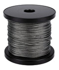 Spool of 1.5mm 304 Stainless Wire Rope 100m Kit With 100 Aluminum Crimping Sleeves For Outdoor Hanging And Garage Setup Rustproof