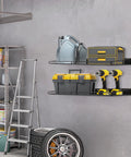 Beefy Heavy Duty Wall Shelves 2 Pack, Large Wall Mounted Garage Shelves 23.5 By 12 Inches, Waterproof Steel Rack for Garage