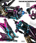 Upgrade Kit For 1/10 Slash, Rustler, Stampede, Hoss 4x4 VXL RC Cars Includes Shock Absorbers, Suspension Arms, in colorful design