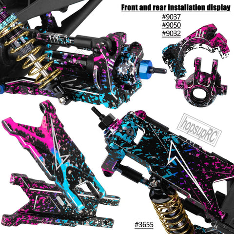 Upgrade Kit For 1/10 Slash, Rustler, Stampede, Hoss 4x4 VXL RC Cars Includes Shock Absorbers, Suspension Arms, in colorful design