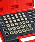 Heavy Duty Oil Drain Plug Repair Tool Kit For Car Screw Hole Restoration With Multi Size Thread Taps Dies To Fix Stripped Threads in red case