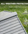Waterproof rooftop of Wooden Chicken Coop For Backyard Hen House For 2 To 4 Chickens With Nesting Box, Planter Pots And Boxes, Windows.
