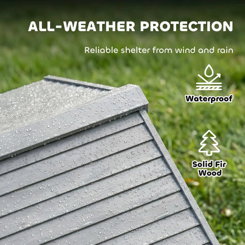 Waterproof rooftop of Wooden Chicken Coop For Backyard Hen House For 2 To 4 Chickens With Nesting Box, Planter Pots And Boxes, Windows.