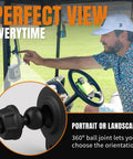 Holds Tight Magnetic Golf Cart Phone Mount With 360 Degree Rotation For GPS Music And Scoring Apps No Slip Grip Locks